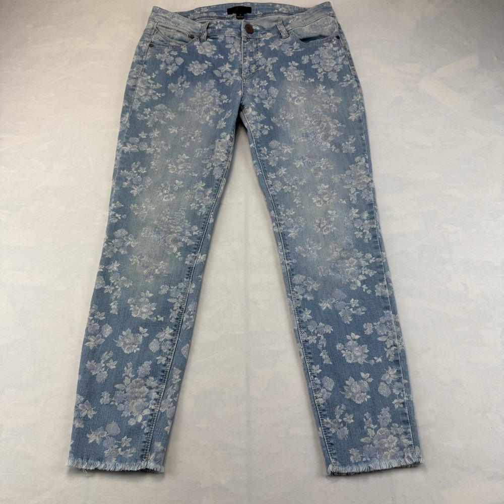 Fire Los Angeles Floral Print Skinny Jeans Women's Size 9 Y2K Boho